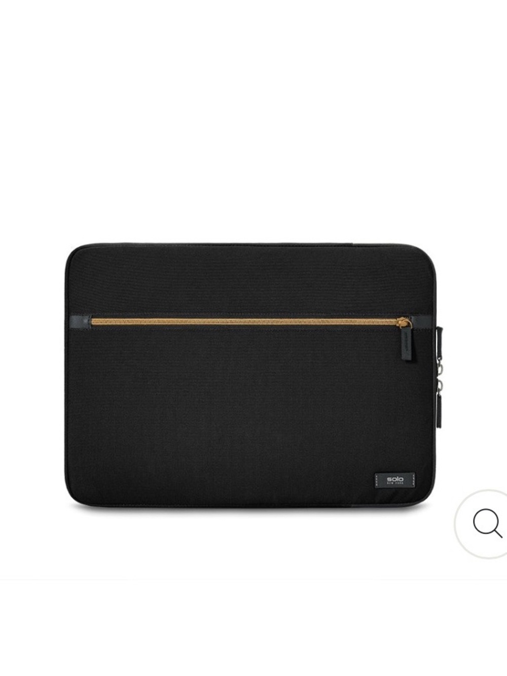 Solo New York Black Tablet Sleeve with Front Zip Pocket